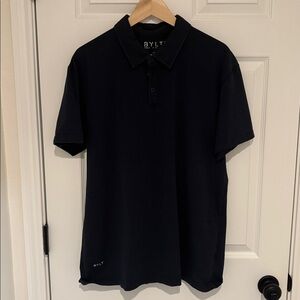 BYLT Basics Straight Hem LUX Polo Blue